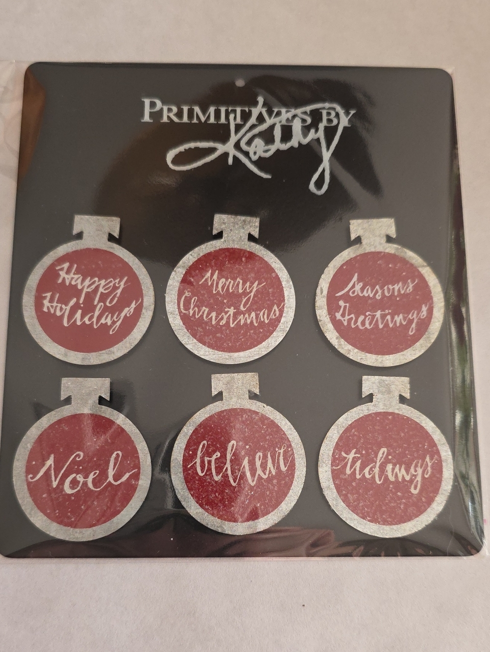 Festive Mini Holiday Ornament Set by Primitives by Kathy - Set Of 6